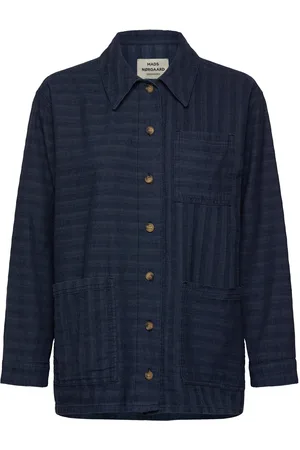Mads Norgaard Blust Bella Jacket Tops Overshirts Navy