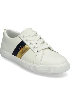 Ralph Lauren Janson Ii Leather Sneaker Low-top Sneakers White