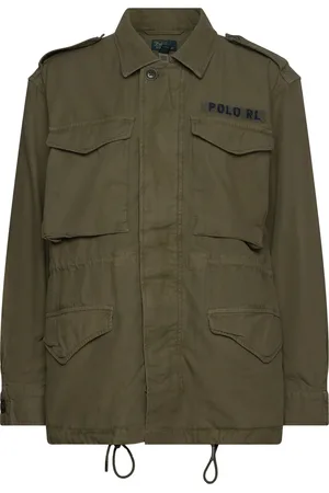 Ralph Lauren Cotton Twill Field Jacket Outerwear Jackets Utility Jackets Khaki Green