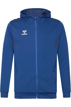 Hummel Hmlauthentic Pl Zip Hoodie Sport Men Sport Clothing Sport Sweatshirts & Hoodies Sport Hoodies Blue