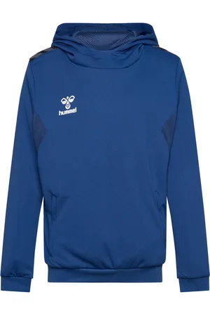 Hummel Hmlauthentic Pl Hoodie Kids Tops Sweatshirts & Hoodies Hoodies Blue