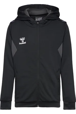 Hummel Hmlauthentic Pl Zip Hoodie Kids Tops Sweatshirts & Hoodies Hoodies Black