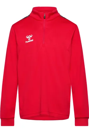 Hummel Hmlauthentic Half Zip Sweat Kids Sport Sweatshirts & Hoodies Sweatshirts Red