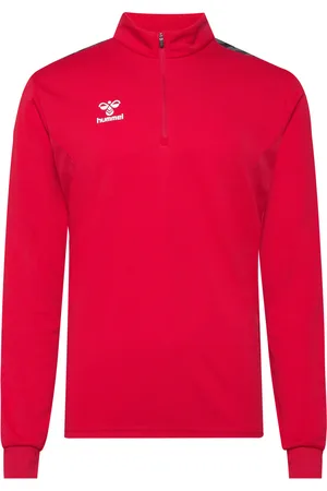 Hummel Hmlauthentic Half Zip Sweat Sport Men Sport Clothing Sport Sweatshirts & Hoodies Sport Sweatshirts Red