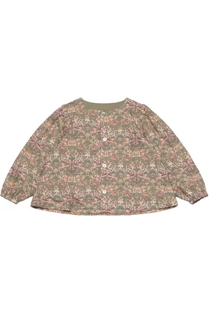 Huttelihut Blouse In Liberty Fabric Tops Blouses & Tunics Khaki Green