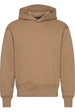 Mads Norgaard Standard Hood Sweat Tops Sweatshirts & Hoodies Hoodies Beige