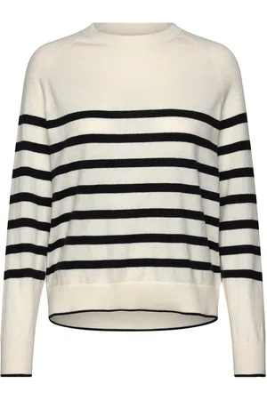 Lexington Cashmere Blend Raglan Sweater Tops Knitwear Jumpers Cream