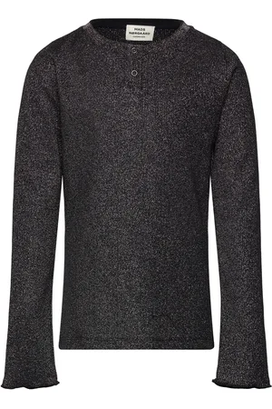Mads Norgaard 2X2 Lurex Tala Tee Ls Tops T-shirts Long-sleeved T-Skjorte Grey