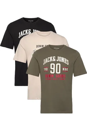 JACK & JONES Jjethan Tee Ss Crew Neck 3Pk Mp Noos Tops T-Kortærmet Skjorte Black Jack & J S