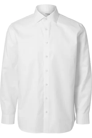 SELECTED Slhreg-Ethan Shirt Ls Spread Noos Tops Shirts Business White