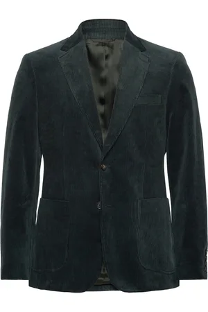 GANT Slim Cord Suit Jacket Suits & Blazers Blazers Single Breasted Blazers Green