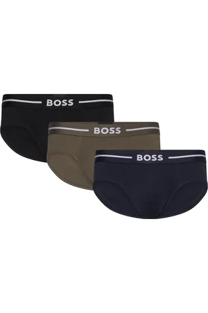 HUGO BOSS Hipbr 3P Bold Underbukser Y-front Briefs Black