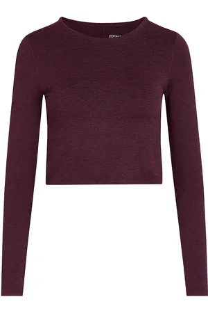 GIRLFRIEND COLLECTIVE Reset Lift Long Sleeve Sport Women Sport Clothing Sports Tops & T-shirts Sport Crop Tops Sport Long-sleeved Crop Tops Purple