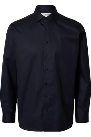 SELECTED Slhreg-Ethan Shirt Ls Spread Noos Tops Shirts Business Black