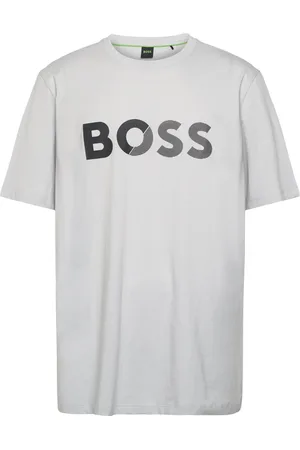 HUGO BOSS Tee Tape Logo Sport Men Men Sports Clothes Sport Tops Sport T-Skjorte Grey