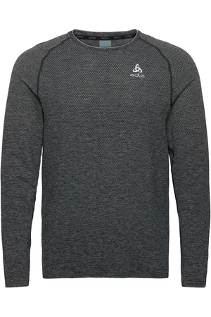 Odlo Essential Seamless T-Shirt Crew Neck L/S Sport T-Langærmet Skjorte Grey