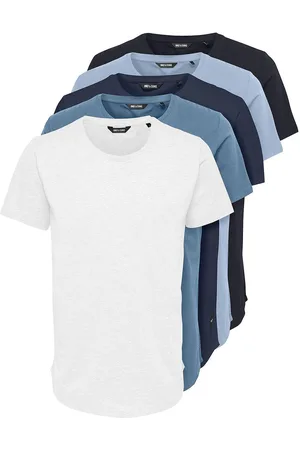 Only & Sons Onsmatt Longy Ss Tee 5-Pack Tops T-Kortærmet Skjorte White