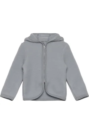Huttelihut Jacket Ears Wool Fleece Outerwear Fleece Outerwear Fleece Jackets Grey
