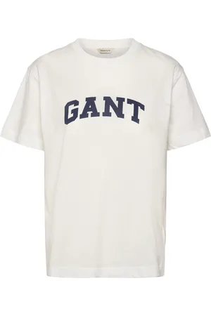 GANT Rel Graphic Ss T-Shirt Tops T-shirts & Tops Short-sleeved White