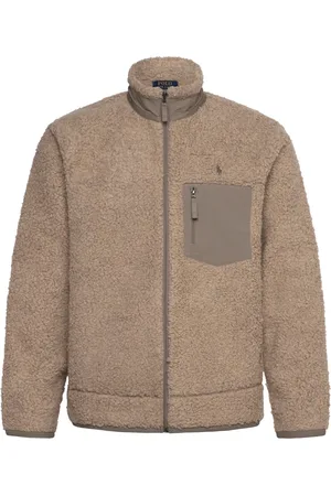 Ralph Lauren Pile Fleece Hybrid Jacket Tops Sweatshirts & Hoodies Fleeces Beige