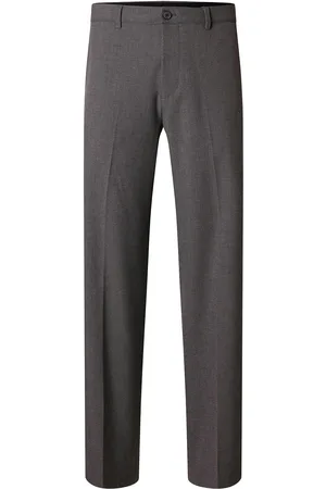 SELECTED Slh220-Loose Robert Flex Pant Bottoms Trousers Casual Grey