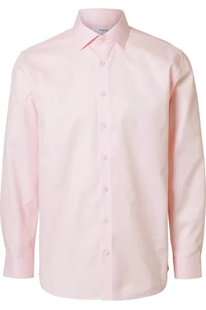 SELECTED Slhslim-Ethan Shirt Ls Spread Noos Tops Shirts Casual Pink