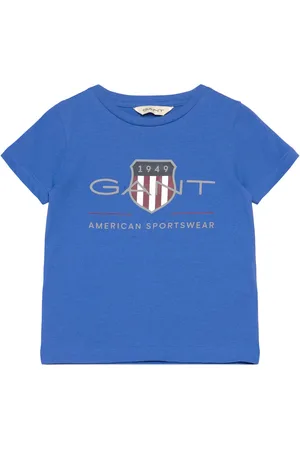 GANT Archive Shield Ss T-Shirt Tops T-Kortærmet Skjorte Blue