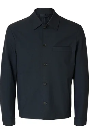 SELECTED Slhreg-Robert Overshirt Noos Tops Shirts Casual Navy