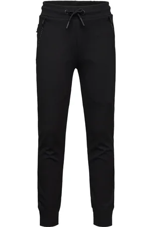 Lyle & Scott Fly Fleece Branded Zip Jogger Bottoms Sweatpants Black
