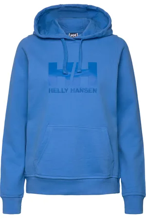 Helly Hansen W Hh Logo Hoodie Tops Sweatshirts & Hoodies Hoodies Blue
