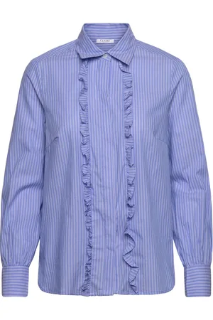 Claire Woman Cwresha Striped - Shirt Tops Shirts Long-sleeved Blue