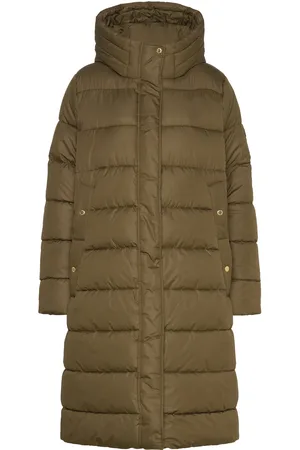Barbour B.intl Longline Barron Puffer Foret Jakke Khaki Green