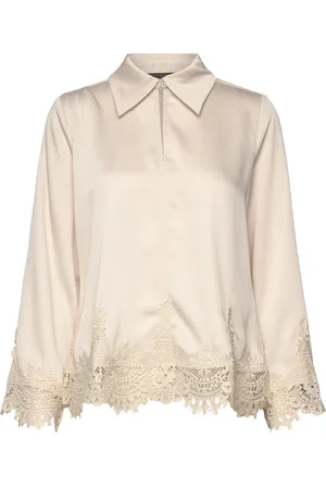 Bruuns Bazaar Cedarsbbelaina Blouse Tops Blouses Long-sleeved Beige