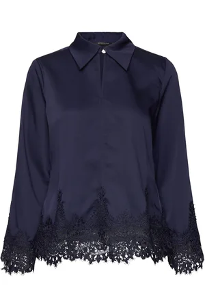 Bruuns Bazaar Cedarsbbelaina Blouse Tops Blouses Long-sleeved Navy