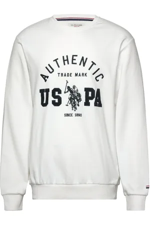 U.S. Polo Assn. Joe Reg Cw Cot Pe Uspa M Sweat Tops Sweatshirts & Hoodies Sweatshirts White