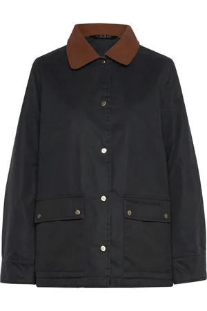 Ralph Lauren Corduroy-Trim Barn Jacket Outerwear Jackets Utility Jackets Navy