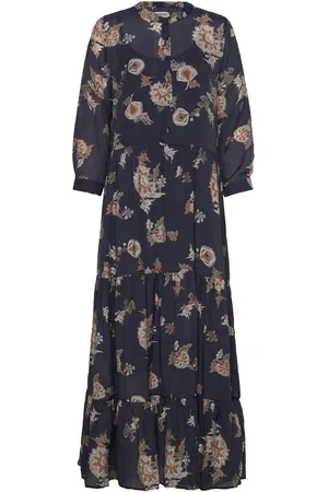 Lollys Laundry Neell Maxi Dress Ls Maxikjole Festkjole Navy