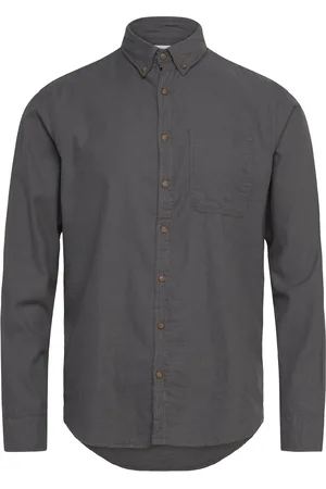 SELECTED Slhslimowen-Brushed Shirt Ls D Tops Shirts Casual Grey