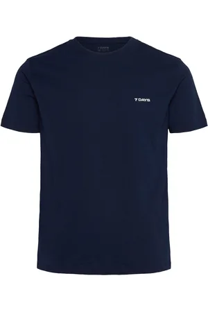 7 DAYS ACTIVE Basic Tee Tops T-Kortærmet Skjorte Navy