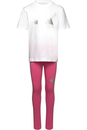 adidas Lg Glam Set Sport Sets With Short-sleeved T-shirt White