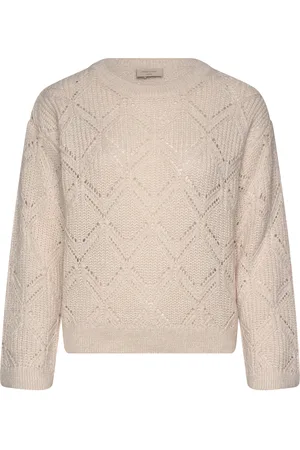 Freequent Fqjazz-Pullover Tops Knitwear Jumpers Beige