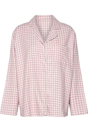 Hunkemöller Jacket Ls Check Essentials Pyjamas Nattøj Pink