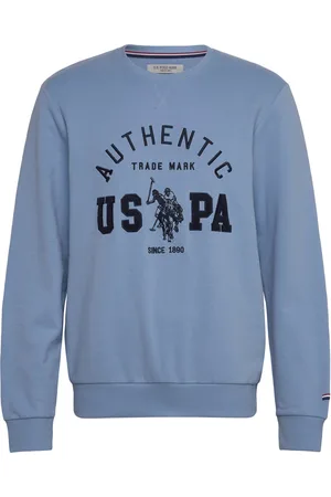 U.S. Polo Assn. Joe Reg Cw Cot Pe Uspa M Sweat Tops Sweatshirts & Hoodies Sweatshirts Blue