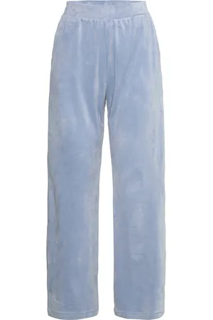Hunkemöller Velours Pyjama Pants Pyjamas Nattøj Blue