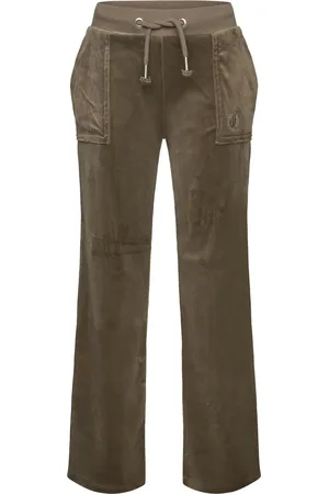 Juicy Couture Tonal Wide Leg Jogger Bottoms Sweatpants Green