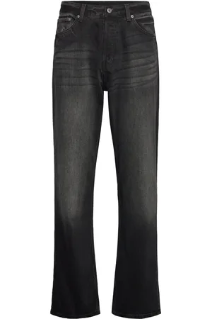 Weekday Space Relaxed Straight Jeans Bottoms Jeans Regular Black
