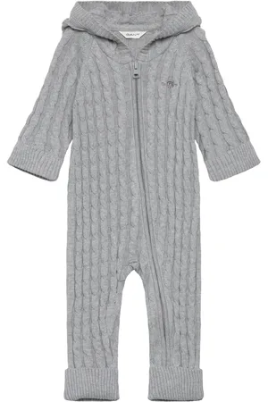 GANT Shield Cotton Cable Piece Jumpsuit Grey