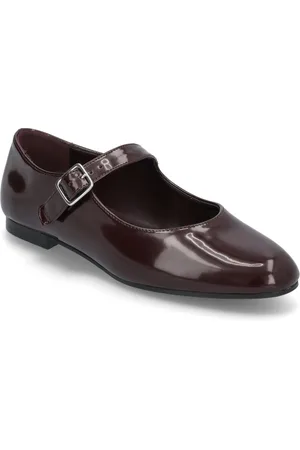MANGO Patent Leather-Effect Ballet Flats Ballerinasko Ballerinaer Red