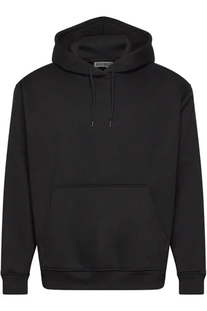 Weekday Relaxed Heavy Hoodie Tops Sweatshirts & Hoodies Hoodies Black