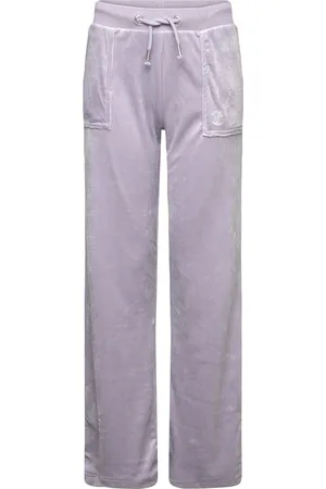 Juicy Couture Tonal Wide Leg Jogger Bottoms Sweatpants Purple